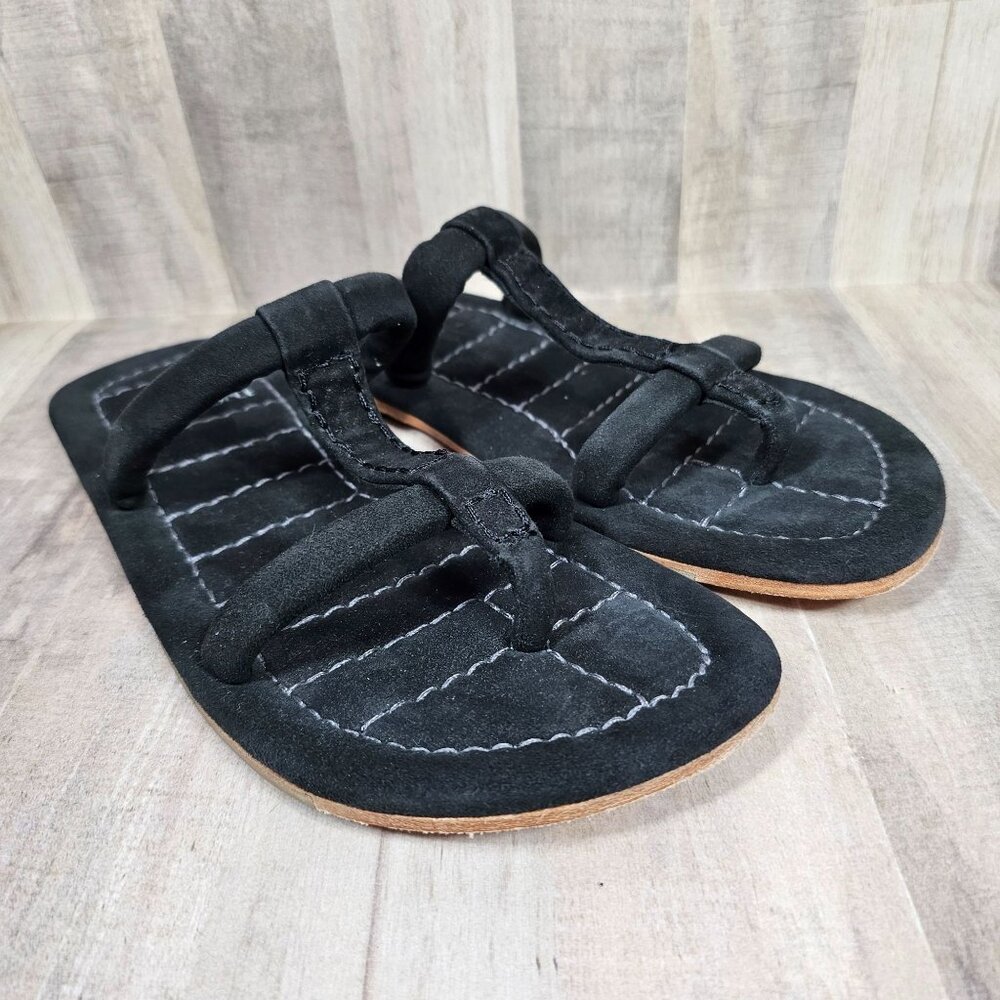 Free People Hadden Sandals Womans Size 7 Black Suede Slip On